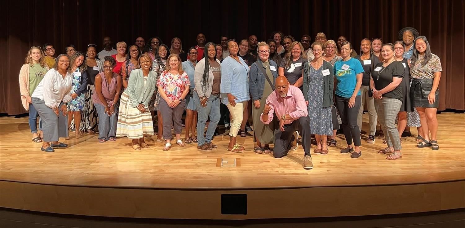 Photo of Christina's DEIB team at a final professional learning with Principal Kafele